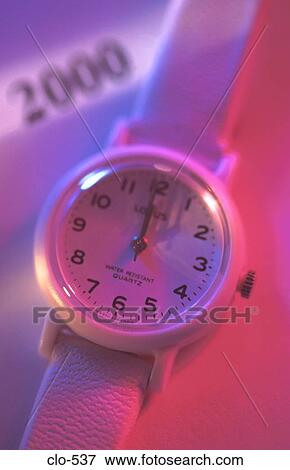 Stock Photo - Watch with 2000 in Background. Fotosearch