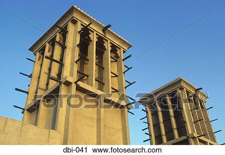 Wind Towers Shindagha Dubai UAE View Large Photo Image Stock Image - Wind Towers Shindagha Dubai UAE. Fotosearch