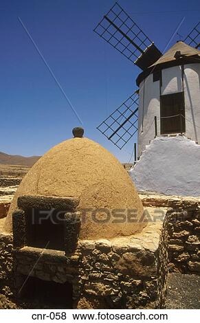 Windmill Fuerteventura Canary Islands View Large Photo Image Stock Photo - Windmill Fuerteventura Canary Islands. Fotosearch