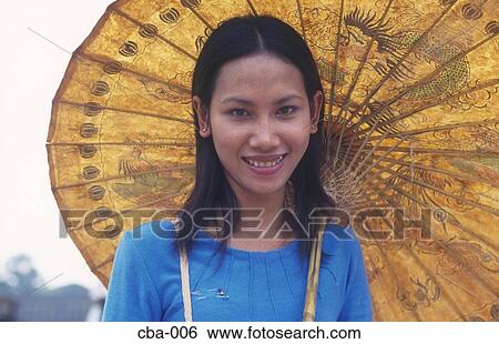 Woman with Parasol Cambodia View Large Photo Image Stock Photograph - Woman with Parasol Cambodia. Fotosearch