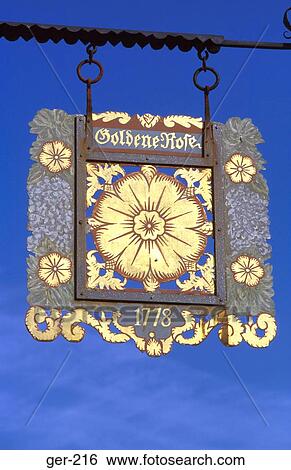 18th Century German Ironwork Inn Sign View Large Photo Image Stock Photograph - 18th Century German Ironwork Inn Sign. Fotosearch