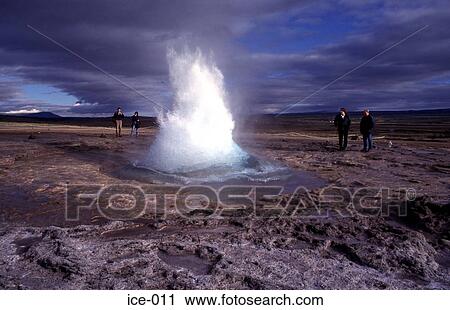 Active Geyser Geysir Iceland View Large Photo Image Stock Image - Active Geyser Geysir Iceland. Fotosearch