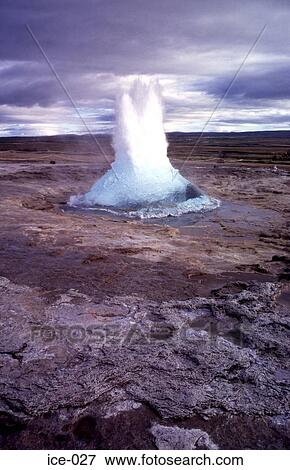 Active Geyser Geysir Iceland View Large Photo Image Stock Photo - Active Geyser Geysir Iceland. Fotosearch