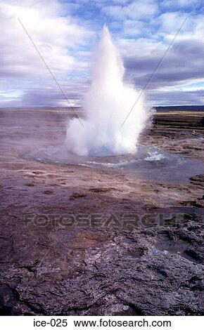 Stock Photography - Active Geyser Geysir Iceland. Fotosearch