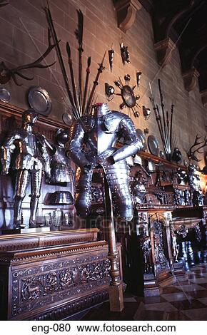 Stock Image - Armour Display Warwick Castle England UK. Fotosearch