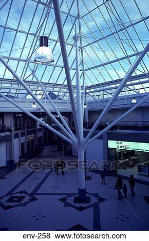 Atrium in Modern Shopping Mall UK View Large Photo Image Stock Photo - Atrium in Modern Shopping Mall UK. Fotosearch