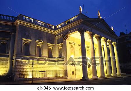 Bank Of Ireland Illuminated View Large Photo Image Stock Photography - Bank Of Ireland Illuminated. Fotosearch