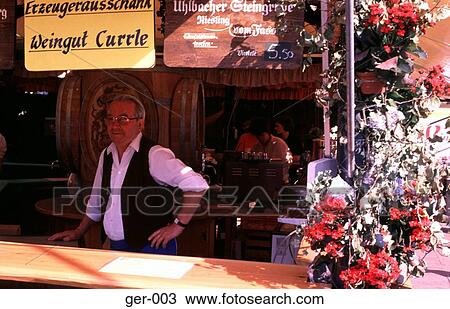 Stock Image - Barman Hamburg Germany. Fotosearch