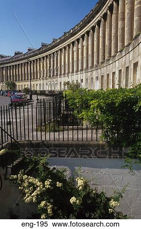 Basement Plants on Royal Crescent Bath UK View Large Photo Image Stock Photography - Basement Plants on Royal Crescent Bath UK. Fotosearch