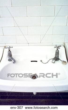 Basin in Public Toilets View Large Photo Image Stock Photo - Basin in Public Toilets. Fotosearch