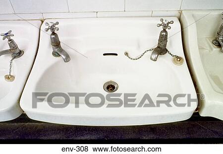 Basin in Public Toilets View Large Photo Image Stock Photo - Basin in Public Toilets. Fotosearch