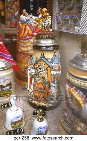 Beer Steins on Display Baden-Baden Germany View Large Photo Image Stock Photo - Beer Steins on Display Baden-Baden Germany. Fotosearch