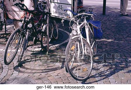 Bicycle Parking Area Frankfurt-am-Main Germany View Large Photo Image Stock Photograph - Bicycle Parking Area Frankfurt-am-Main Germany. Fotosearch