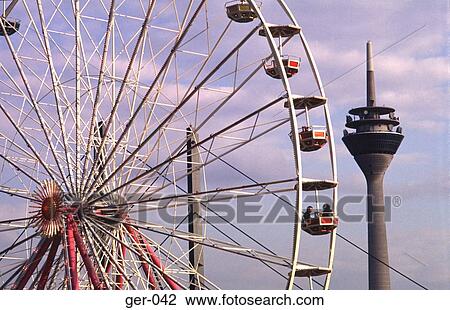 Big Wheel and Telecommunications Tower Dusseldorf View Large Photo Image Stock Image - Big Wheel and Telecommunications Tower Dusseldorf. Fotosearch
