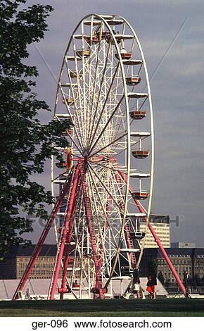 Stock Photograph - Big Wheel at Fun Fair Dusseldorf. Fotosearch