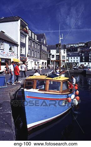 Blue Boat at Devon Quayside England UK View Large Photo Image Stock Image - Blue Boat at Devon Quayside England UK. Fotosearch