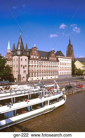 Boat and Waterfront Properties Frankfurt Germany View Large Photo Image Stock Image - Boat and Waterfront Properties Frankfurt Germany. Fotosearch