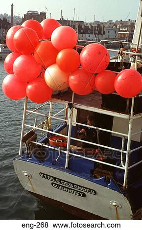 Boat Covered with Balloons Weymouth Harbour Dorset View Large Photo Image Stock Photo - Boat Covered with Balloons Weymouth Harbour Dorset. Fotosearch