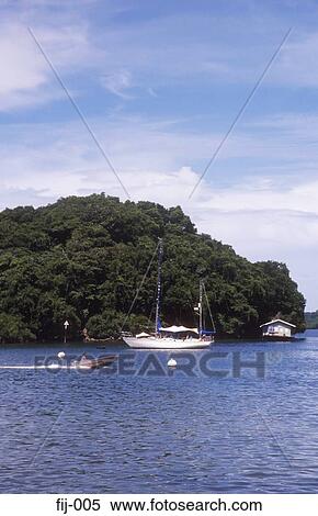 Stock Photography - Boats around Suva Fiji. Fotosearch