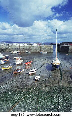 Boats in Harbour Mousehole Cornwall England View Large Photo Image Stock Photography - Boats in Harbour Mousehole Cornwall England. Fotosearch