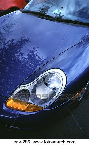 Bonnet of Blue Sports Car View Large Photo Image Stock Photograph - Bonnet of Blue Sports Car. Fotosearch