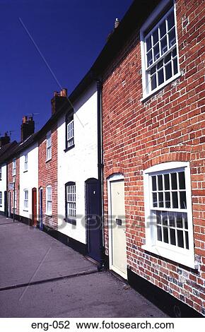 Brick Front of Terraced House Marlborough England UK View Large Photo Image Stock Image - Brick Front of Terraced House Marlborough England UK. Fotosearch