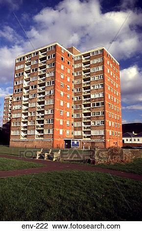 Brick Tower Block View Large Photo Image Stock Image - Brick Tower Block. Fotosearch