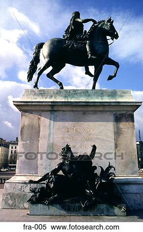 Bronze Statue of Louis XIV on Horseback Lyon France View Large Photo Image Stock Photography - Bronze Statue of Louis XIV on Horseback Lyon France. Fotosearch