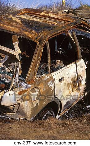 Burnt Out and Rusted Car View Large Photo Image Stock Photo - Burnt Out and Rusted Car. Fotosearch