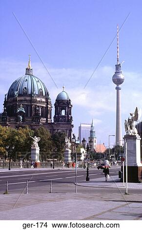 Cathedral and TV Tower Berlin Germany View Large Photo Image Picture - Cathedral and TV Tower Berlin Germany. Fotosearch