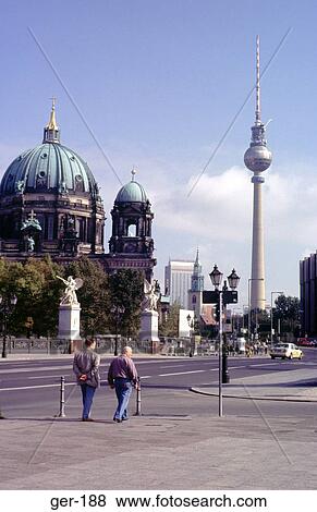 Cathedral and TV Tower Berlin Germany View Large Photo Image Stock Photo - Cathedral and TV Tower Berlin Germany. Fotosearch