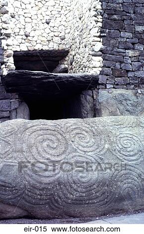 Celtic Stone Entrance Newgrange View Large Photo Image Stock Photography - Celtic Stone Entrance Newgrange. Fotosearch