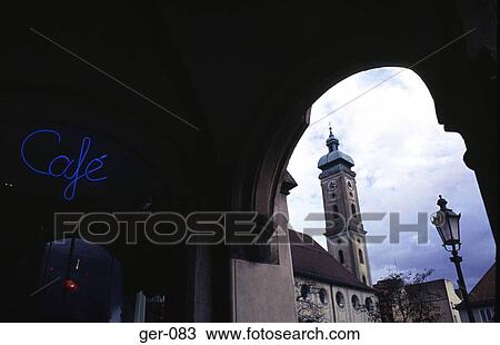Church viewed through Archway Munich View Large Photo Image Stock Image - Church viewed through Archway Munich. Fotosearch