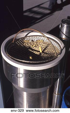 Cigarette Tray on Rubbish Bin View Large Photo Image Stock Photo - Cigarette Tray on Rubbish Bin. Fotosearch