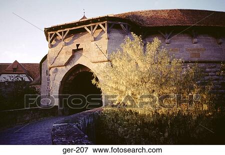 Circular Bastion Rothenburg Germany View Large Photo Image Stock Photo - Circular Bastion Rothenburg Germany. Fotosearch