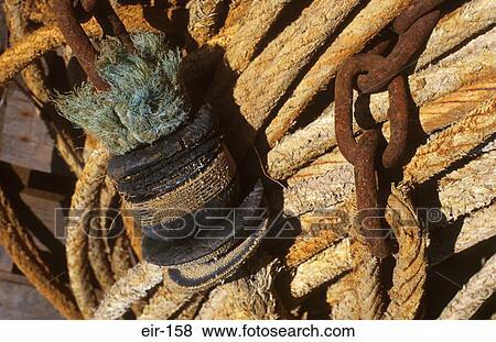 Close Up of Ropes and Chains on Dockside Ireland View Large Photo Image Stock Photo - Close Up of Ropes and Chains on Dockside Ireland. Fotosearch
