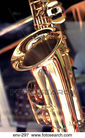 Close Up of Saxophone Bell View Large Photo Image Stock Photo - Close Up of Saxophone Bell. Fotosearch