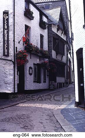 Picture - Cobbled Street Plymouth England UK. Fotosearch