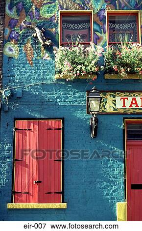 Coloured Paintwork on Building Dublin View Large Photo Image Stock Photo - Coloured Paintwork on Building Dublin. Fotosearch