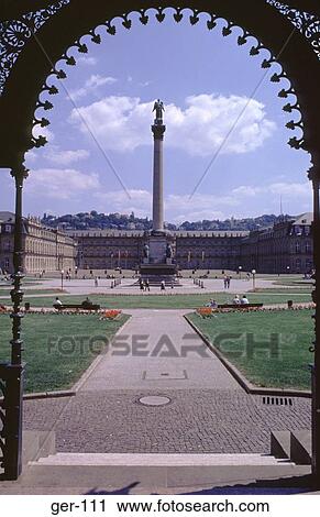 Column in Plaza Stuttgart Castle Germany View Large Photo Image Stock Image - Column in Plaza Stuttgart Castle Germany. Fotosearch
