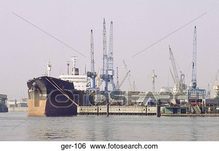 Container Ship in Port Hamburg Germany View Large Photo Image Stock Photograph - Container Ship in Port Hamburg Germany. Fotosearch