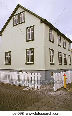 Corner of Corrugated Steel House Reykjavik Iceland View Large Photo Image Stock Photo - Corner of Corrugated Steel House Reykjavik Iceland. Fotosearch