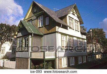 Corner View of a Steel House Reykjavik Iceland View Large Photo Image Stock Image - Corner View of a Steel House Reykjavik Iceland. Fotosearch