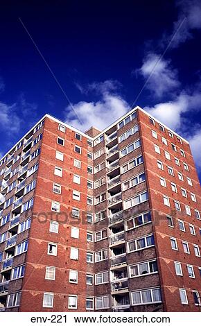 Corners of Brick Tower Block View Large Photo Image Stock Image - Corners of Brick Tower Block. Fotosearch