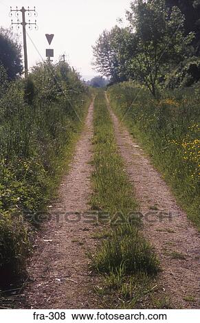Country Track Dordogne France View Large Photo Image Stock Photo - Country Track Dordogne France. Fotosearch