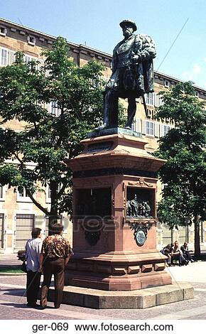 Couple Looking at Statue Stuttgart Germany View Large Photo Image Stock Photo - Couple Looking at Statue Stuttgart Germany. Fotosearch
