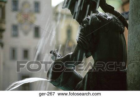 Detail of Bronze Fountain Munich Germany View Large Photo Image Stock Photo - Detail of Bronze Fountain Munich Germany. Fotosearch