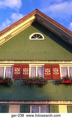 Detail of Traditional Rural Home Allgau Germany View Large Photo Image Stock Photo - Detail of Traditional Rural Home Allgau Germany. Fotosearch