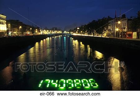 Digital Clock in River Liffey Countdown to Year 2000 View Large Photo Image Stock Photograph - Digital Clock in River Liffey Countdown to Year 2000. Fotosearch
