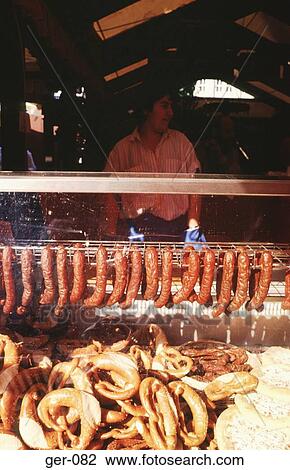 Display of German Sausages and Meats Hamburg View Large Photo Image Stock Image - Display of German Sausages and Meats Hamburg. Fotosearch